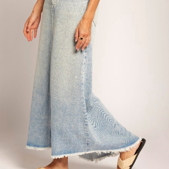 Current Elliott THE MEGAN Denim MAXI SKIRT - Picture 3 of 9